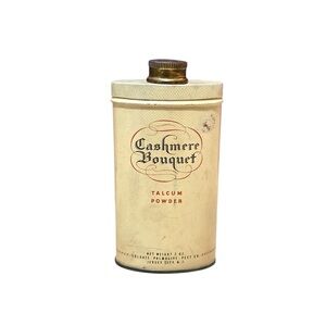 Vintage Cashmere Bouquet Talcum Powder Tin